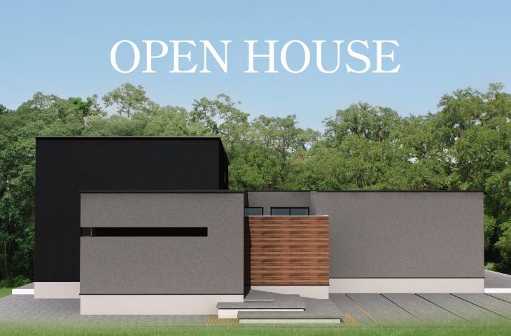 中庭のあるブラックモダンな平屋