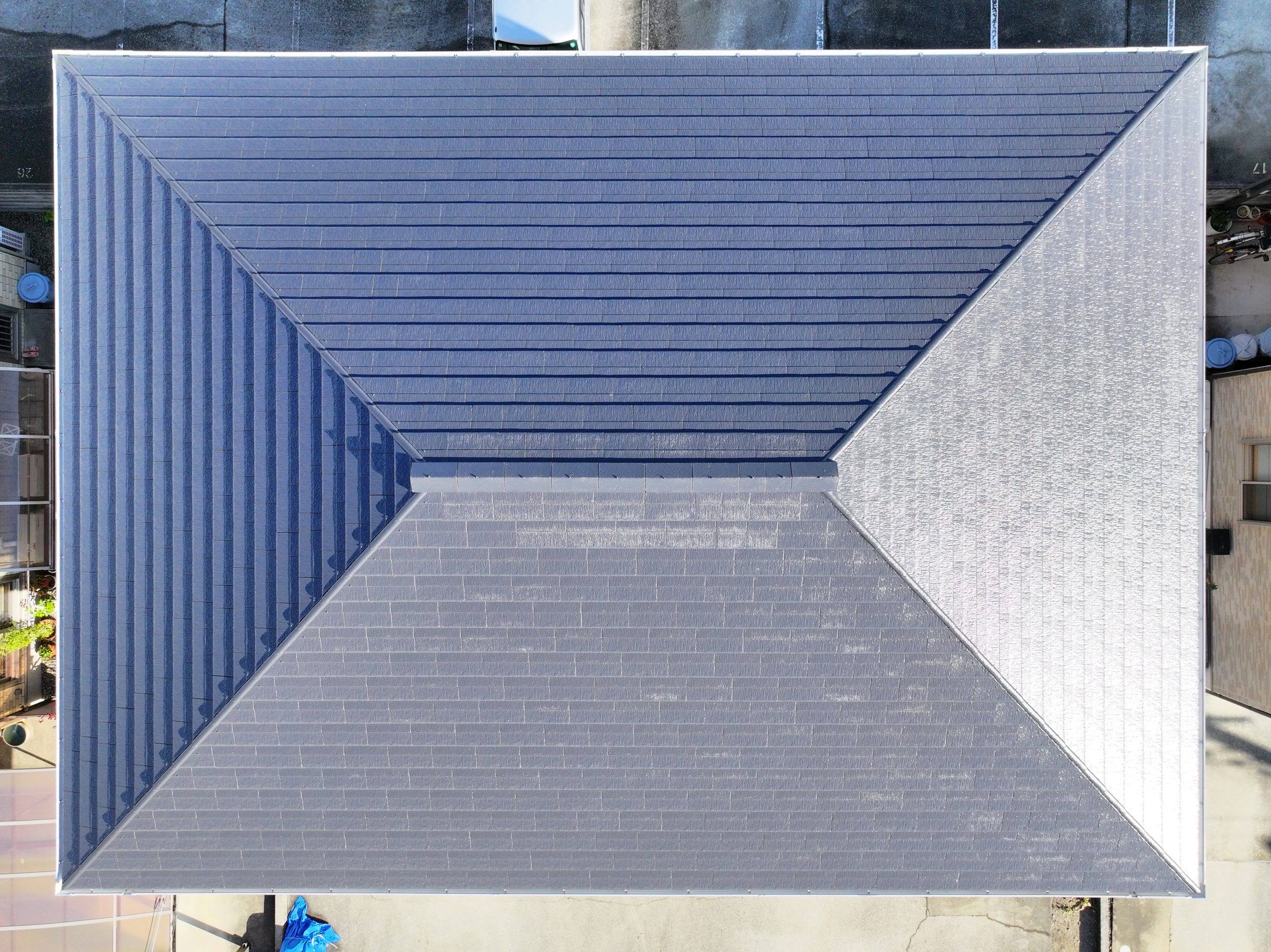 実際のドローン屋根写真